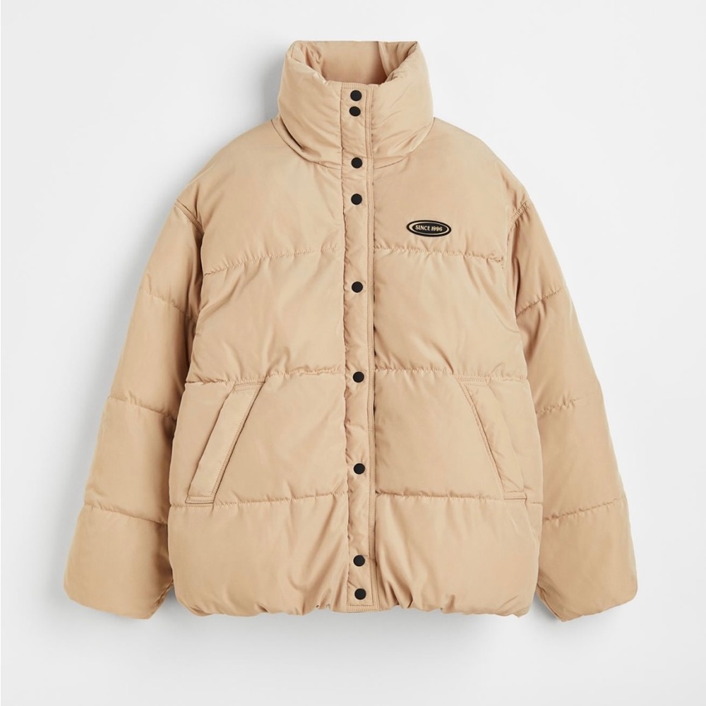 Puffer jacket - medium, beige
